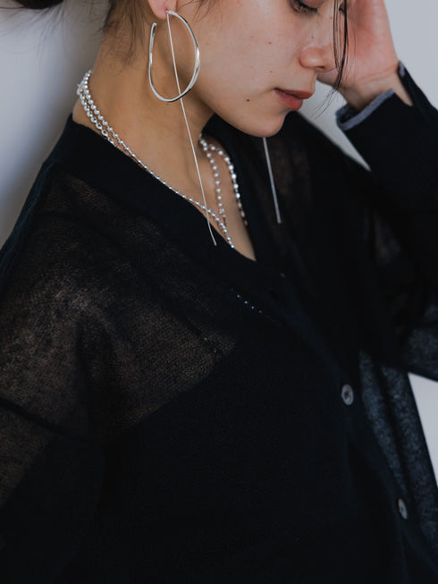 BIGフープ&チェーン2WAYピアス /0053-415SH